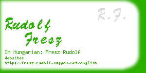 rudolf fresz business card